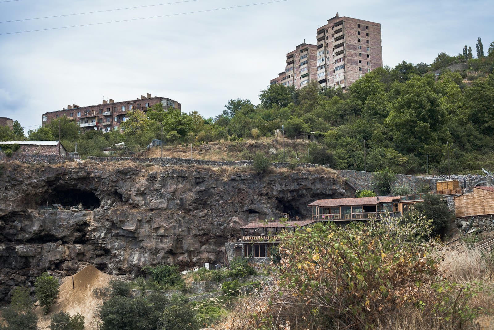 a building on a hill